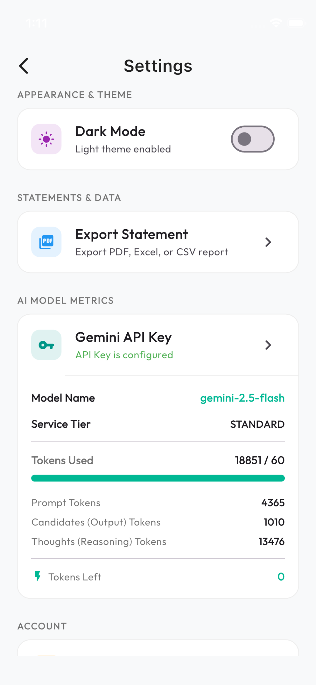 App Preferences & Settings